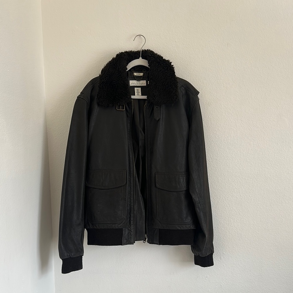 H&M Brown Bomber Jacket with Fuzzy Collar